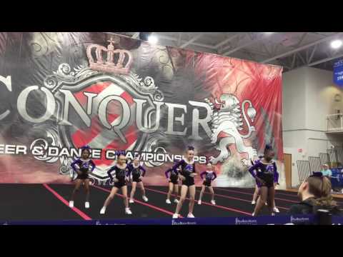 AE Mini's Cheer team 'Shine'  @Conquer Cheerleading  Competition 3/5/16 - Aerial Elite Stuart ,Fla