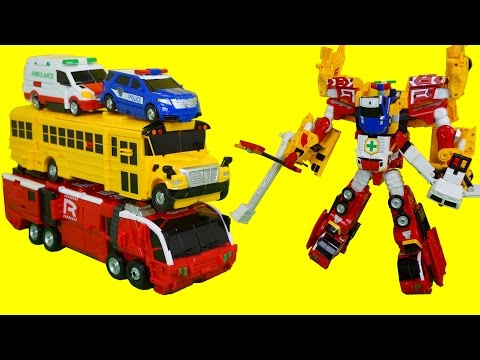 헬로카봇 슈퍼패트론 다이어 패트론 리프 스키드 4단합체 로봇 장난감 Hellocarbot Transformers Car Toys