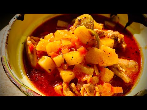 Romanian potatoes stew with chicken | #dinner #chicken #stew #romania