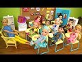 SHOW and TELL ! Elsa & Anna toddlers at School - One is Sleepy - teacher Barbie - Math problems SHOW and TELL ! Elsa & Anna toddlers at School - One is Sleepy - teacher Barbie - Math problems