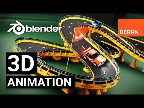 Racing Cars in Blender 2.8! #blender3d #animation #3d