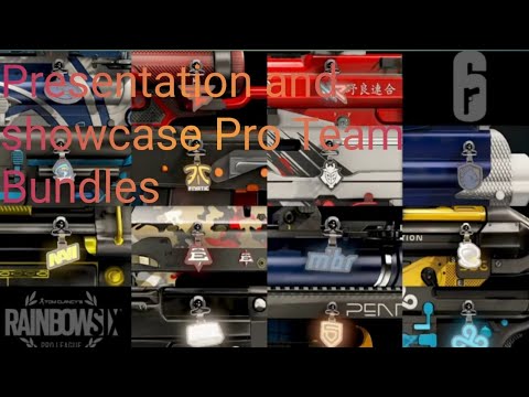 Rainbow six siege Pro team skins and charm Presentation and showcase