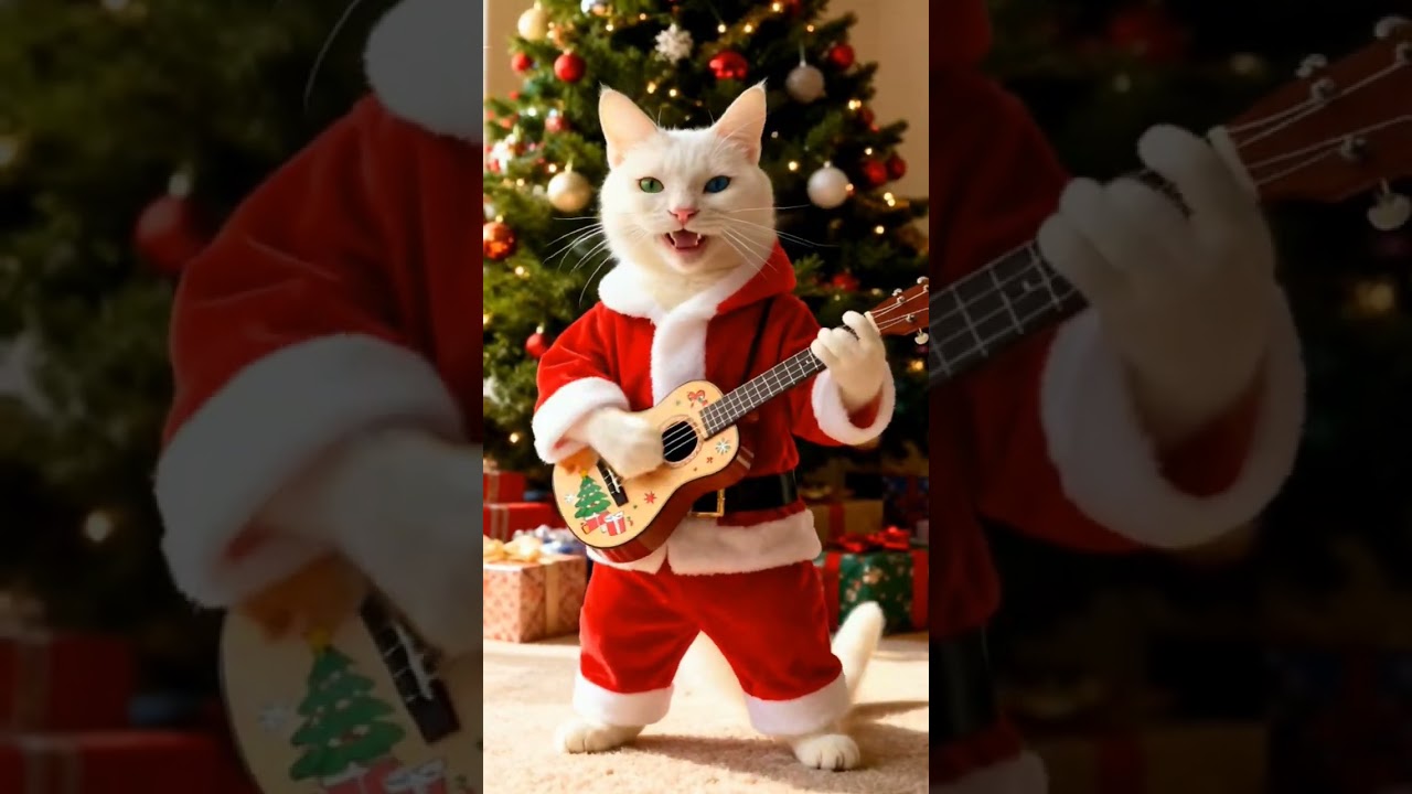 白猫てんちゃんのジングルベル ギターバージョン