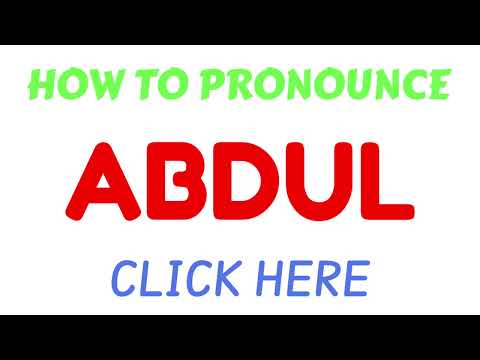How To Pronounce Abdul | how to say Abdul correctly | correct pronunciation of Abdul