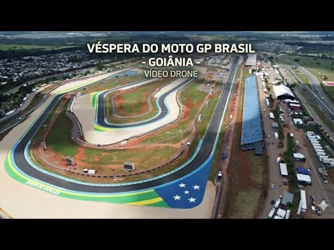 Véspera do MOTO GP BRASIL em GOIÂNIA  - Veja como ficou o Autódromo de cima - drone