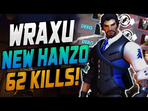WRAXU DOMINATING AS NEW HANZO! 62 ELIMS! [ OVERWATCH SEASON 10 TOP 500 ]