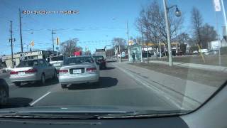 Brown's Line Street Toronto (Etobicoke) - driving North. Canada, car DVR camera 1080p