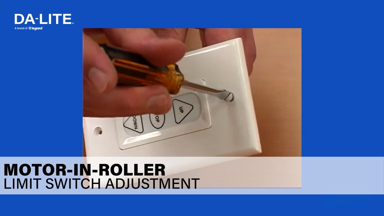 Da-Lite Motor-in-Roller Limit Switch Adjustment