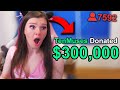 I Got Donated $300,000 On Stream.. (world record)
