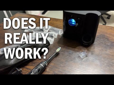 Aquasonic Black Series PRO UV – Ultra-Whitening Electric Toothbrush – 5 Modes & Smart Timers – UV Sanitizing Base, Premium Travel Case & 6 Proflex Brush Heads – ADA Accepted video review thumbnail