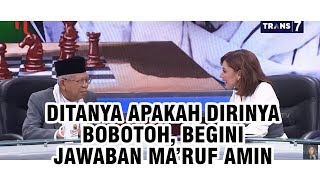 Ditanya Apakah Dirinya Bobotoh, Jawaban Ma'ruf Amin Buat Semua Penonton Mata Najwa Tertawa