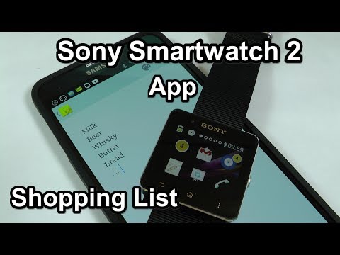 Sony Smartwatch 2 App - Shopping List