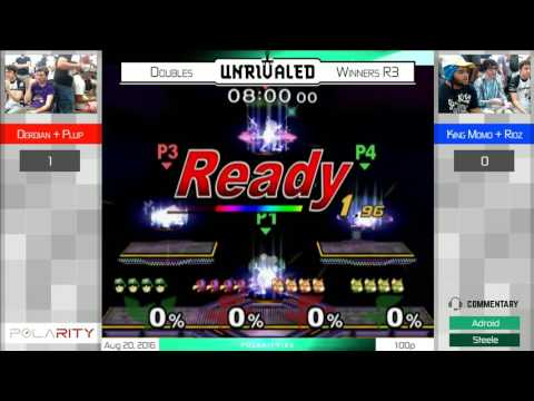 Unrivaled SSBM - Derdian + Plup vs Ridz + King Momo - Doubles Winners R3