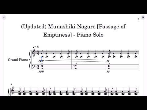 (Updated) Munashiki Nagare [Passage of Emptiness] from End Of Evangelion Piano Transcription