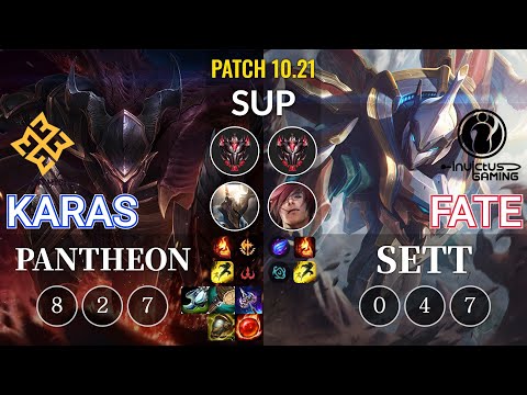EM Karas Pantheon vs IG Fate Sett Sup - KR Patch 10.21
