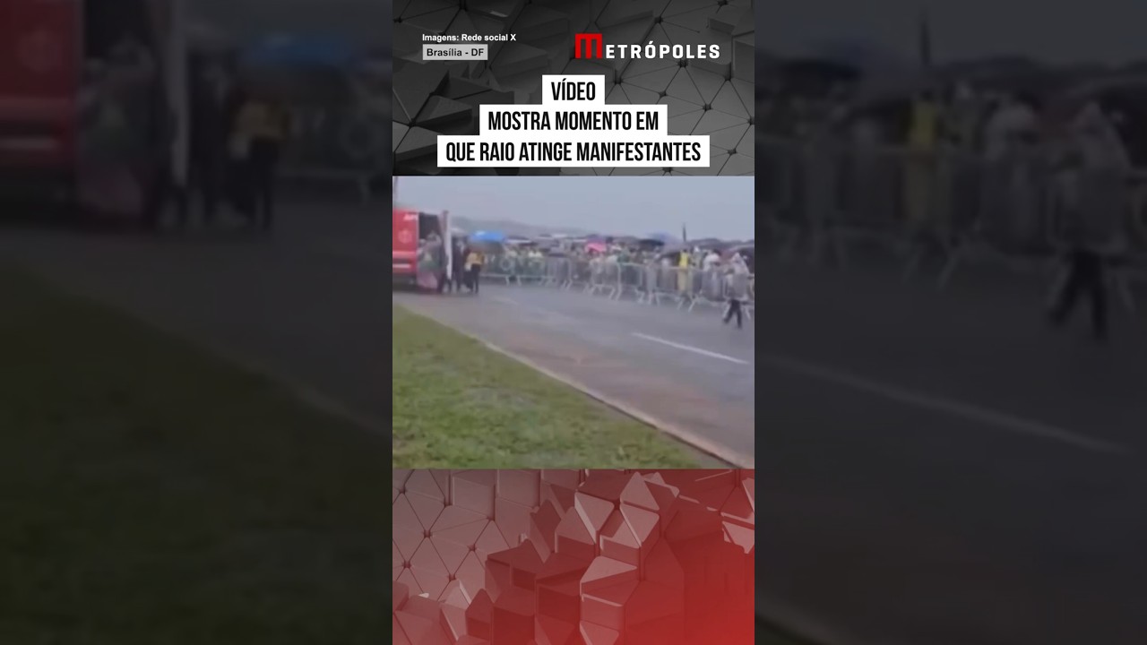 Vídeo mostra momento em que raio atinge manifestantes
