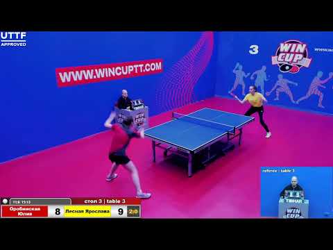 Оробинская Юлия 3-0 Лесная Ярослава   Турнир Восток 3 WIN CUP 16.02.21 Прямая трансляция Зал 3