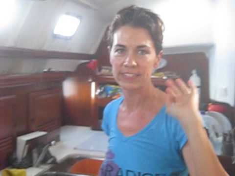 Cooking in a boat on the open sea