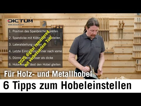 6 Tipps zum Einstellen von Hobeln - So stellst Du jeden Hobel genau ein #dictum #hobel
