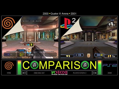 Quake III Arena (Dreamcast vs PlayStation 2) Side by Side Comparison