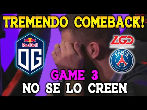 😥REACCION de OG tras perder por COMEBACK! contra PSG.LGD [GAME 3] PGL Arlington Major