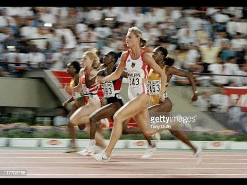 Katrin Krabbe  vs  Gwen Torrence  vs Merlene Ottey 100m Tokyo 91 (Quarterfinals, Semifinals, Final )