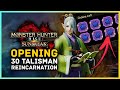 Monster Hunter Rise Sunbreak - Opening 30 Talismans - Master Rank Melding Reincarnation!