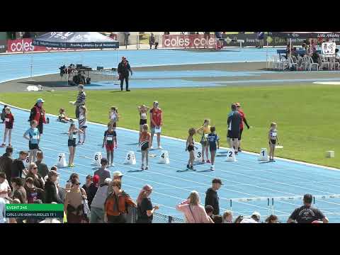 Girls U10 60m Hurdles Timed Final 1: 2022/23 State Track and Field Championships