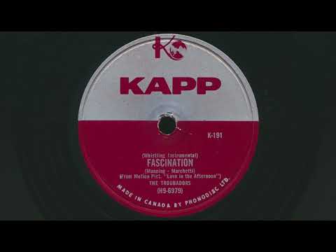 1957 THE TROUBADORS Fascination INTRUMENTAL VERSION - 78 RPM Record