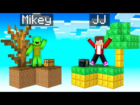 Ultimate Skyblock Showdown: Mikey vs JJ in Minecraft!