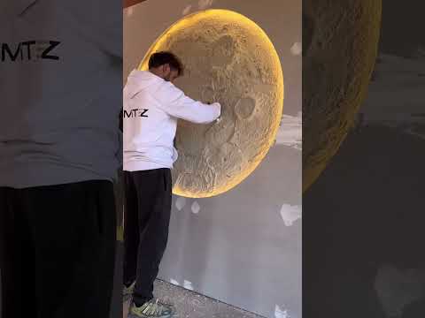 Creating an artificial cement moon 🌕🤩  -  🎥 inimitez