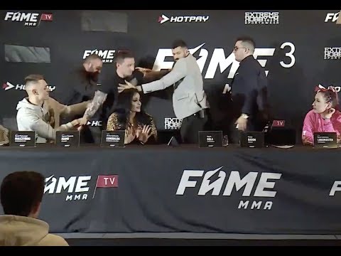 ISAMU NIE WYTRZYMAŁ! RZUCIŁ SIĘ NA DEEJAYPALLASIDE NA KONFERENCJI PRASOWEJ PRZED FAME MMA 3!