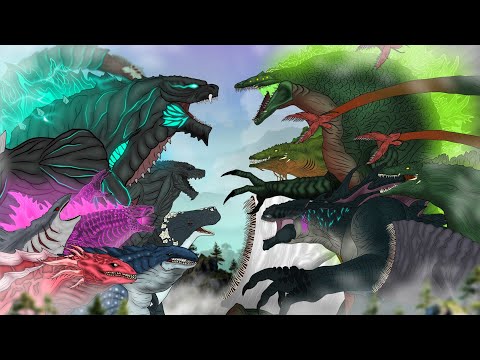 Godzilla VS Biollante FULL PART : King Titan ,Sea Eater, Biozilla and Monster Animation Compilation