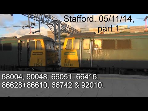 Old videos from 2014. 68004,90048,66051,66416, 86628,86610, 66742, 92010. Stafford, 05/11/14 part 1.