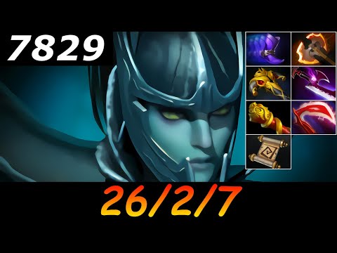Dota 2 Phantom Assassin 7829 MMR 26/2/7 (Kills/Deaths/Assists) Ranked Full Gameplay