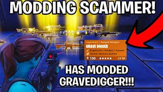 Scamming a Scammer for modded gravedigger!(Scammer Gets Scammed) Fortnite Save The World