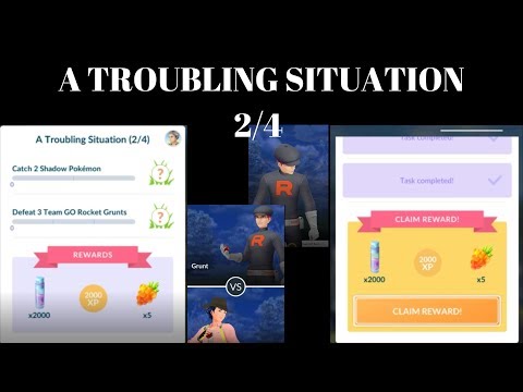 COMPLETING - A TROUBLING SITUATION 2/4 QUESTS - POKEMON GO | HD