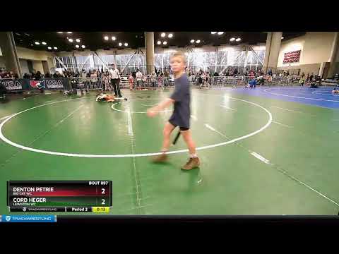 61 Lbs Round 3 - Denton Petrie, Big Cat WC Vs Cord Heger, Lewiston WC F4b4