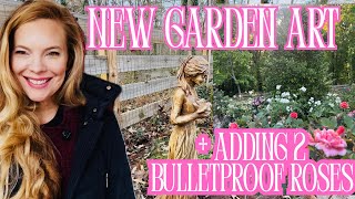 🤩New Garden Art + Adding Two More Disease Resistant Roses To The Garden