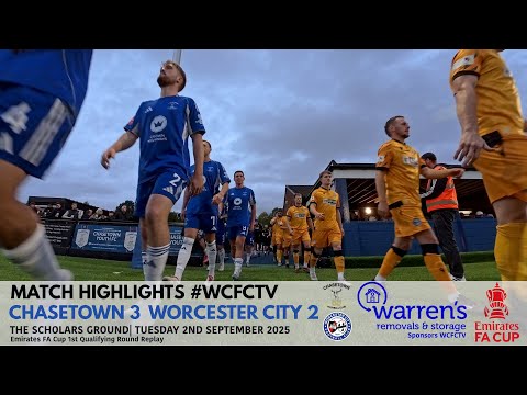 Chasetown 3 Worcester City 2 | Emirates FA Cup 1st Qualifying Round Replay