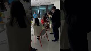柳井の金魚ちょうちんドローン　屋内デモ飛行