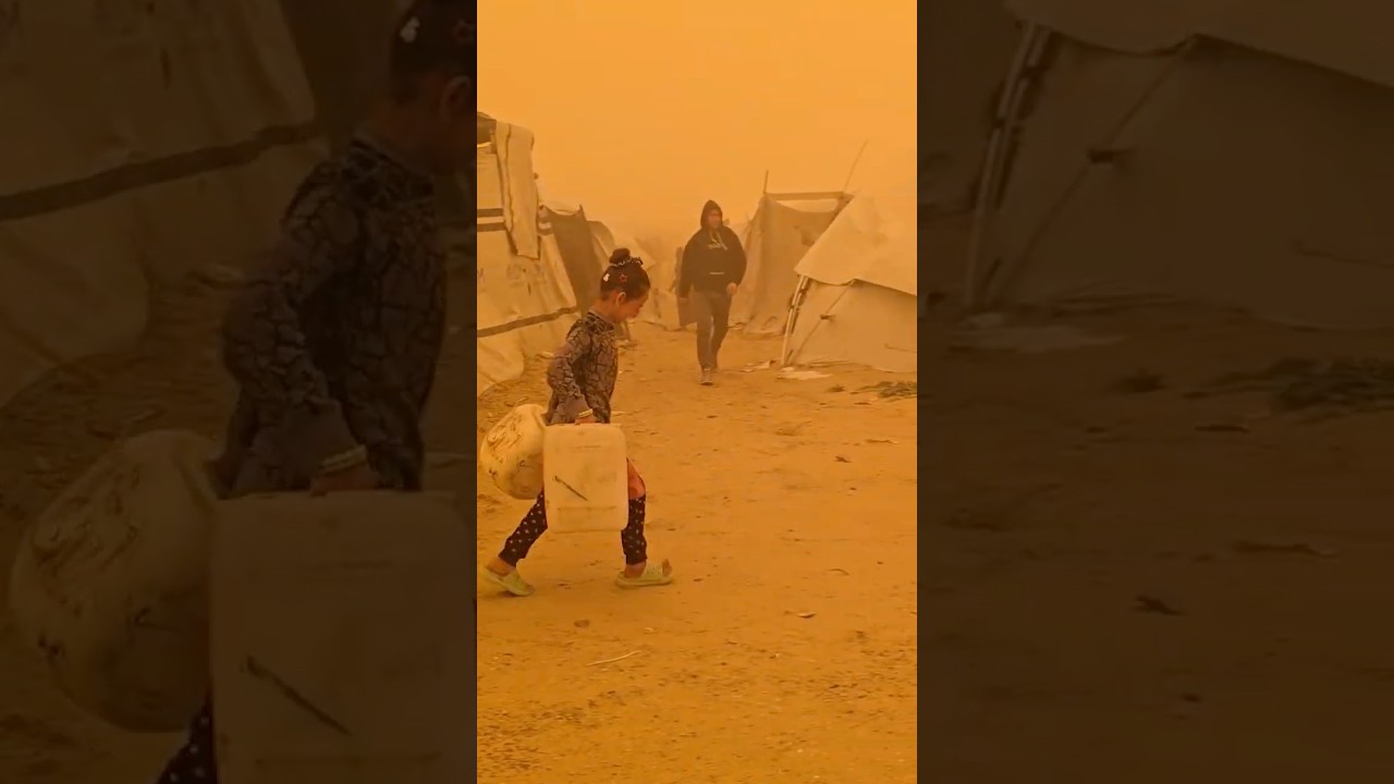 Gaza Turns Orange as a Massive Sandstorm Sweeps the Strip