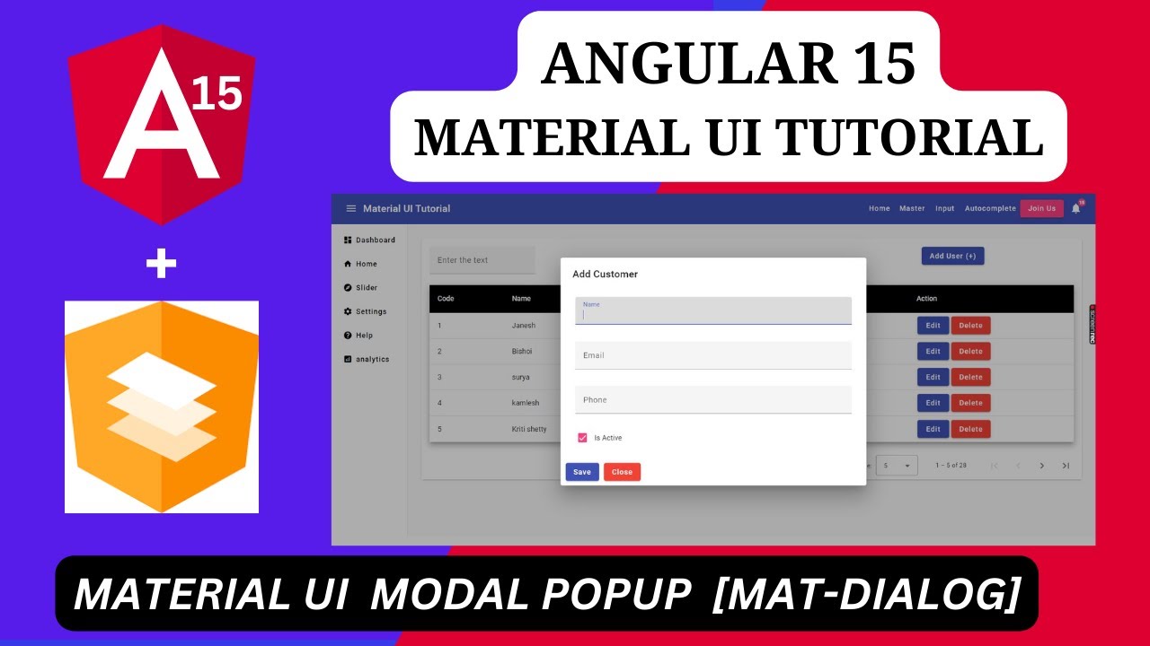 MAT-DIALOG | Modal popup in angular material UI (Data transfer + Reactive forms) | Nihira Techiees