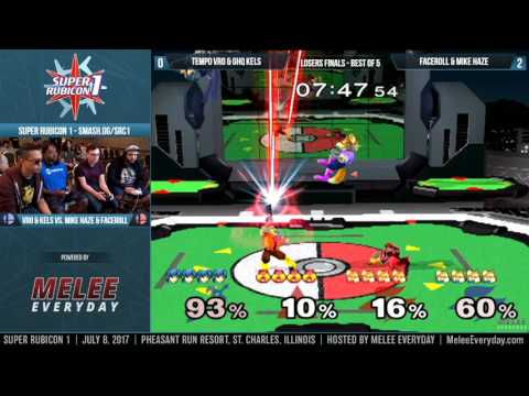Super Rubicon 1 - Mike Haze & Faceroll vs. Tempo | Vro & GHQ | Kels - SSBM - Doubles Losers Finals