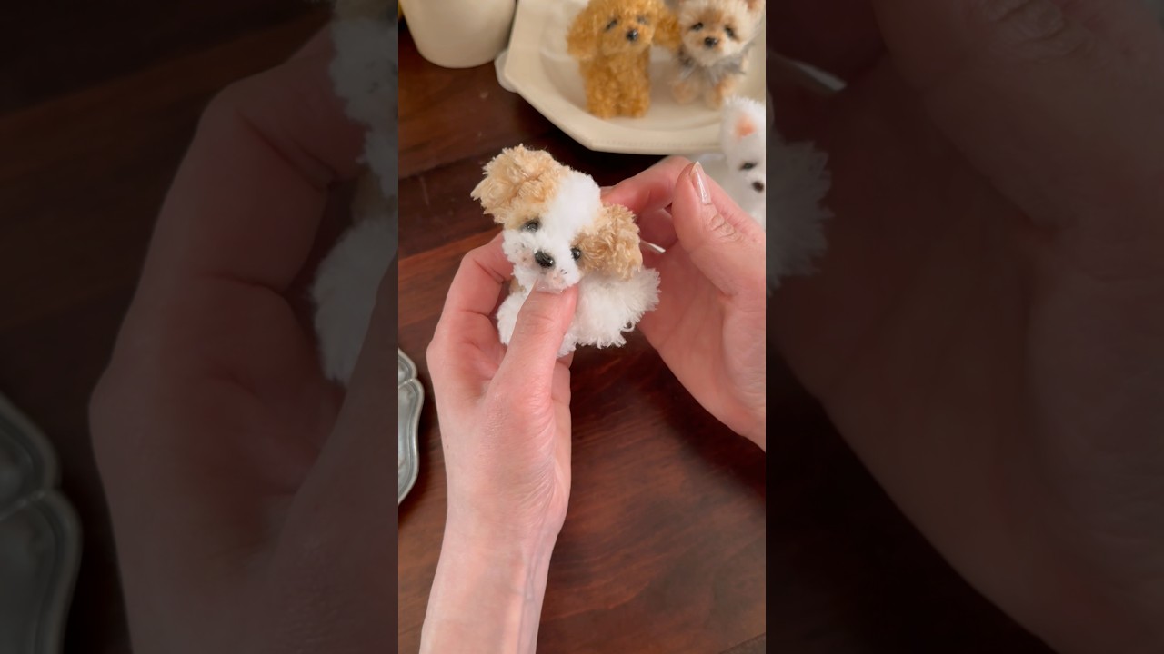 Pipe cleaner dog🐶モールで作った小さな子犬キャバリアキングチャールズスパニエル✨#andbonnie #ハンドメイド #かわいい #愛犬