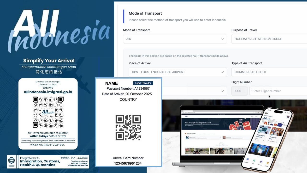 How to Register All Indonesia Arrival Card Tutorial - Indonesia Entry Requirements