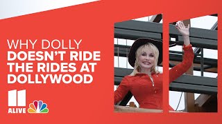 Dolly Parton shares why she doesn't ride the rides at Dollywood