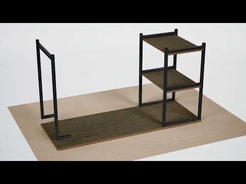 Video thumbnail of Escrivaninha Industrial Office Star 120cm 2 Prateleiras KLM Móveis