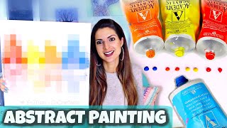 ABSTRACT PAINTING DEMO for Beginners - I recreate art with 35 million views?!