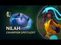 Champion Spotlight: Nilah | Gameplay – League of Legends